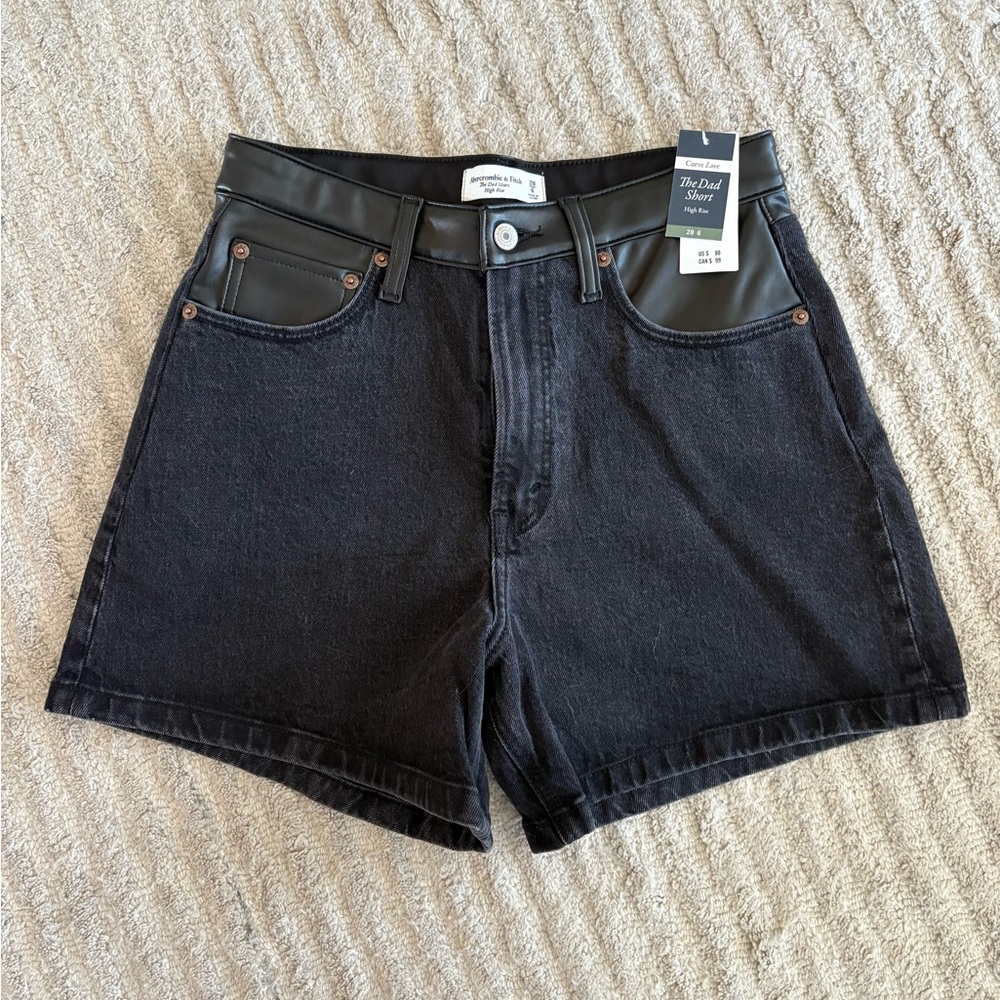 Abercrombie Black Denim Shorts